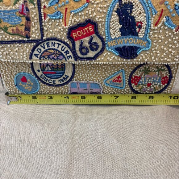 Viral Beaded Bags - NY Taxi Cab & Route 66 Shoulder Bags (2) - Made in India - Picture 10 of 15